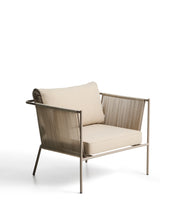 Load image into Gallery viewer, Zivia outdoor armchair in ecru rope cord and taupe galvanised steel - image 2