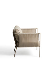 Load image into Gallery viewer, Zivia outdoor armchair in ecru rope cord and taupe galvanised steel - image 3