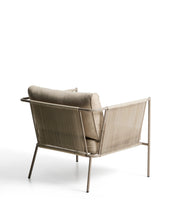 Load image into Gallery viewer, Zivia outdoor armchair in ecru rope cord and taupe galvanised steel - image 4