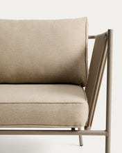 Load image into Gallery viewer, Zivia outdoor armchair in ecru rope cord and taupe galvanised steel - image 8
