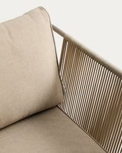 Load image into Gallery viewer, Zivia outdoor armchair in ecru rope cord and taupe galvanised steel - image 9