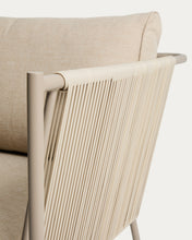 Load image into Gallery viewer, Zivia outdoor armchair in ecru rope cord and taupe galvanised steel - image 10
