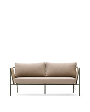 Load image into Gallery viewer, Zivia outdoor 2-seater sofa in ecru rope cord and green galvanised steel 178cm - image 2