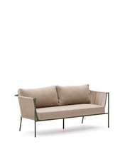 Load image into Gallery viewer, Zivia outdoor 2-seater sofa in ecru rope cord and green galvanised steel 178cm - image 4