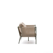 Load image into Gallery viewer, Zivia outdoor 2-seater sofa in ecru rope cord and green galvanised steel 178cm - image 5