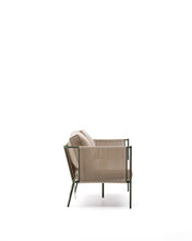 Load image into Gallery viewer, Zivia outdoor 2-seater sofa in ecru rope cord and green galvanised steel 178cm - image 6