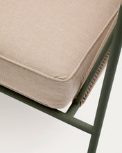 Load image into Gallery viewer, Zivia outdoor 2-seater sofa in ecru rope cord and green galvanised steel 178cm - image 14