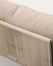 Load image into Gallery viewer, Zivia outdoor 2-seater sofa in ecru rope cord and green galvanised steel 178cm - image 15