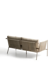 Load image into Gallery viewer, Zivia 2-seater outdoor sofa in ecru rope cord and taupe galvanised steel 178cm - image 3