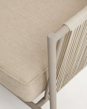Load image into Gallery viewer, Zivia 2-seater outdoor sofa in ecru rope cord and taupe galvanised steel 178cm - image 9