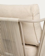 Load image into Gallery viewer, Zivia 2-seater outdoor sofa in ecru rope cord and taupe galvanised steel 178cm - image 10