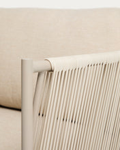 Load image into Gallery viewer, Zivia 2-seater outdoor sofa in ecru rope cord and taupe galvanised steel 178cm - image 11