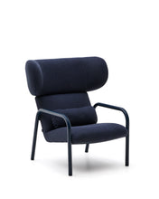 Load image into Gallery viewer, Inari armchair in blue with blue painted steel finish FSC Mix Credit