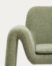Load image into Gallery viewer, Melvia green chenille armchair - image 8