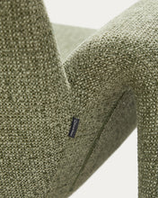 Load image into Gallery viewer, Melvia green chenille armchair - image 10