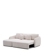 Load image into Gallery viewer, Laira 3-seater sofa bed with left chaise longue in ecru chenille 246cm FSC Mix Credit - image 2