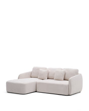 Load image into Gallery viewer, Laira 3-seater sofa bed with left chaise longue in ecru chenille 246cm FSC Mix Credit - image 6