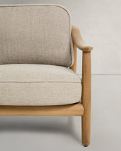 Load image into Gallery viewer, Elunda 2-seater outdoor sofa in solid teak wood FSC 100% 149cm - image 7