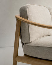 Load image into Gallery viewer, Elunda 2-seater outdoor sofa in solid teak wood FSC 100% 149cm - image 9