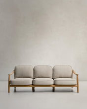 Load image into Gallery viewer, Elunda 3-seater outdoor sofa in solid teak wood FSC 100% 215cm
