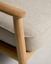 Load image into Gallery viewer, Elunda 3-seater outdoor sofa in solid teak wood FSC 100% 215cm - image 9