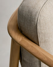 Load image into Gallery viewer, Elunda 3-seater outdoor sofa in solid teak wood FSC 100% 215cm - image 10