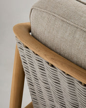 Load image into Gallery viewer, Elunda 3-seater outdoor sofa in solid teak wood FSC 100% 215cm - image 11