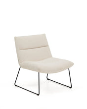 Load image into Gallery viewer, Asen beige chenille armchair with black steel legs FSC 100%
