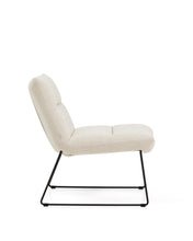 Load image into Gallery viewer, Asen beige chenille armchair with black steel legs FSC 100% - image 2