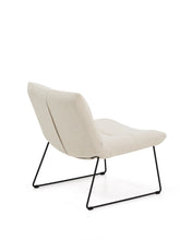 Load image into Gallery viewer, Asen beige chenille armchair with black steel legs FSC 100% - image 3