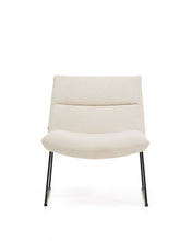 Load image into Gallery viewer, Asen beige chenille armchair with black steel legs FSC 100% - image 4