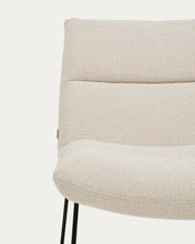 Load image into Gallery viewer, Asen beige chenille armchair with black steel legs FSC 100% - image 6