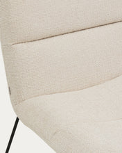 Load image into Gallery viewer, Asen beige chenille armchair with black steel legs FSC 100% - image 8
