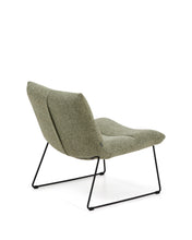 Load image into Gallery viewer, Asen green chenille armchair with black steel legs FSC 100% - image 3