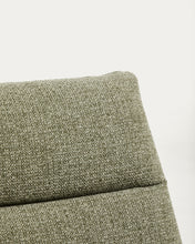 Load image into Gallery viewer, Asen green chenille armchair with black steel legs FSC 100% - image 7