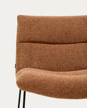 Load image into Gallery viewer, Asen terracotta chenille armchair with black steel legs FSC 100% - image 7