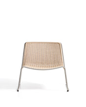 Load image into Gallery viewer, Tavari stackable armchair in beige synthetic rope cord and AISI 304 stainless steel with brushed finish - image 4