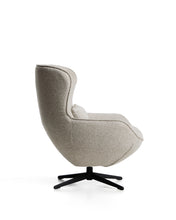 Load image into Gallery viewer, Sorile swivel armchair in beige chenille and steel with black finish FSC 100% - image 2