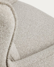 Load image into Gallery viewer, Sorile swivel armchair in beige chenille and steel with black finish FSC 100% - image 7