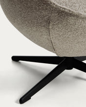 Load image into Gallery viewer, Sorile swivel armchair in beige chenille and steel with black finish FSC 100% - image 10