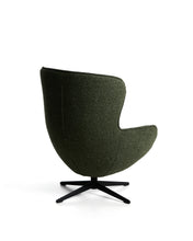 Load image into Gallery viewer, Sorile swivel armchair in dark green chenille and steel with black finish FSC 100% - image 3