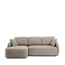 Load image into Gallery viewer, Laira 3-seater sofa bed with left chaise longue in taupe chenille 246cm FSC Mix Credit
