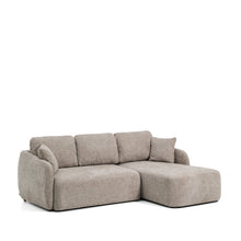 Load image into Gallery viewer, Laira 3-seater sofa bed with right chaise longue in taupe chenille 246cm FSC Mix Credit - image 3