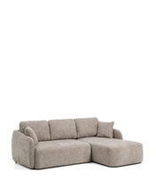 Load image into Gallery viewer, Laira 3-seater sofa bed with right chaise longue in taupe chenille 246cm FSC Mix Credit - image 4