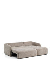 Load image into Gallery viewer, Laira 3-seater sofa bed with right chaise longue in taupe chenille 246cm FSC Mix Credit - image 5