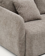 Load image into Gallery viewer, Laira 3-seater sofa bed with right chaise longue in taupe chenille 246cm FSC Mix Credit - image 9