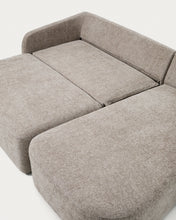 Load image into Gallery viewer, Laira 3-seater sofa bed with right chaise longue in taupe chenille 246cm FSC Mix Credit - image 10