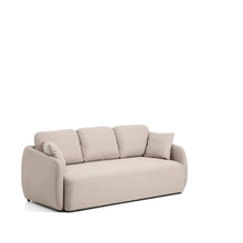 Load image into Gallery viewer, Laira 3-seater sofa bed in beige chenille 218cm FSC Mix Credit - image 3
