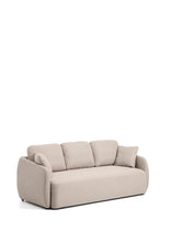 Load image into Gallery viewer, Laira 3-seater sofa bed in beige chenille 218cm FSC Mix Credit - image 4