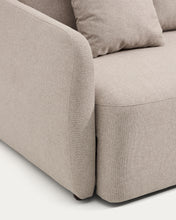 Load image into Gallery viewer, Laira 3-seater sofa bed in beige chenille 218cm FSC Mix Credit - image 9